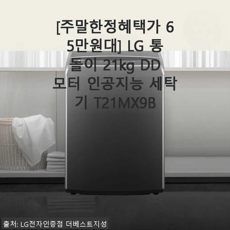 LG 통돌이 21kg DD모터 인공지능 세탁기 T21MX9B 사용후기