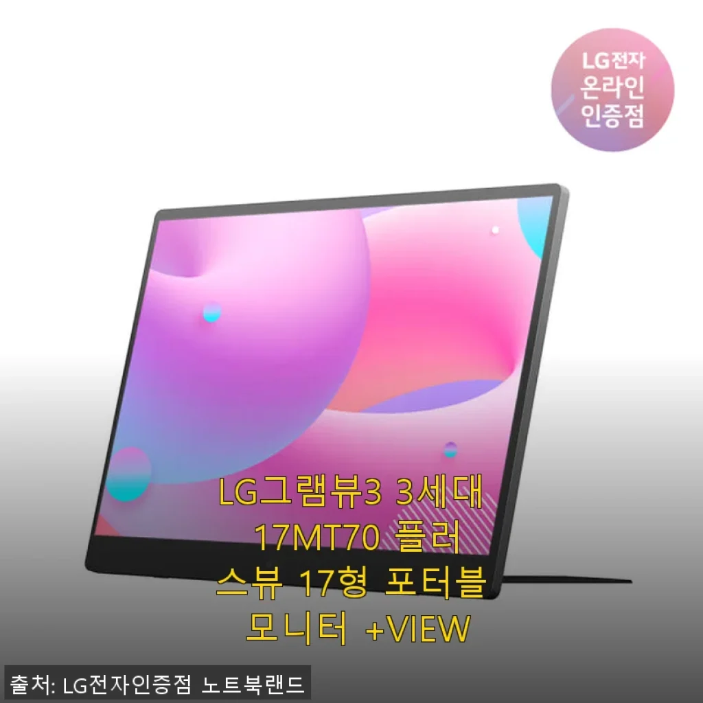 LG그램뷰3 3세대 17MT70 플러스뷰 17형 포터블 모니터 사용후기