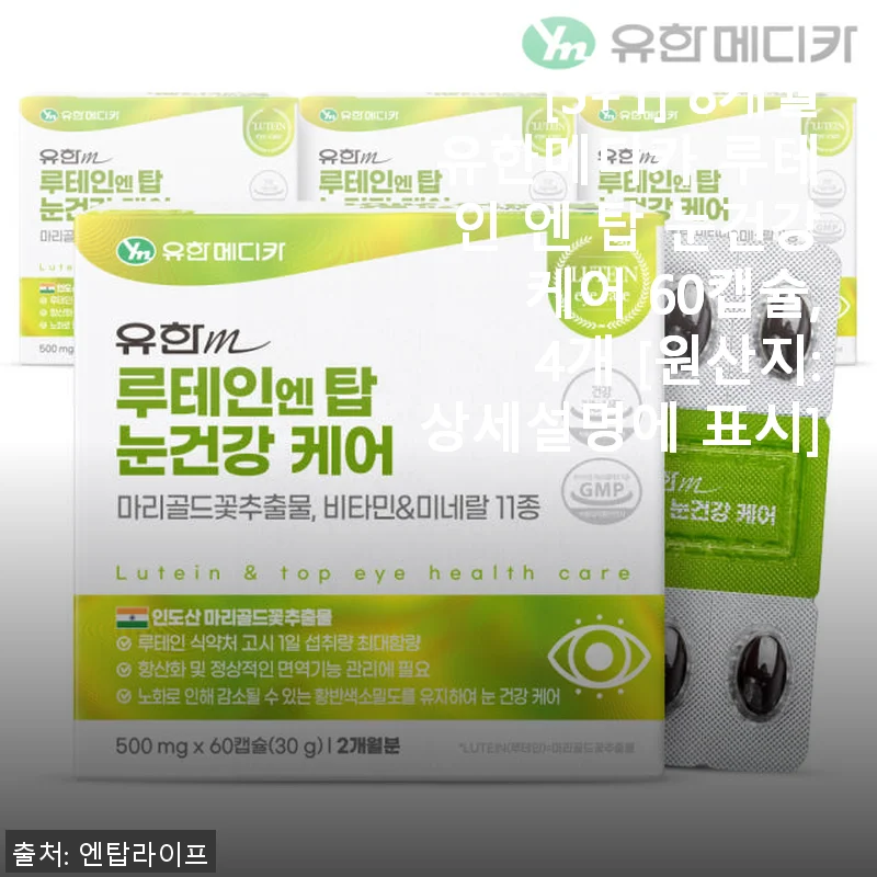 유한메디카 루테인 엔 탑 8개월분 60캡슐 사용후기 - 눈 건강 챙기기에 딱 좋은 선택