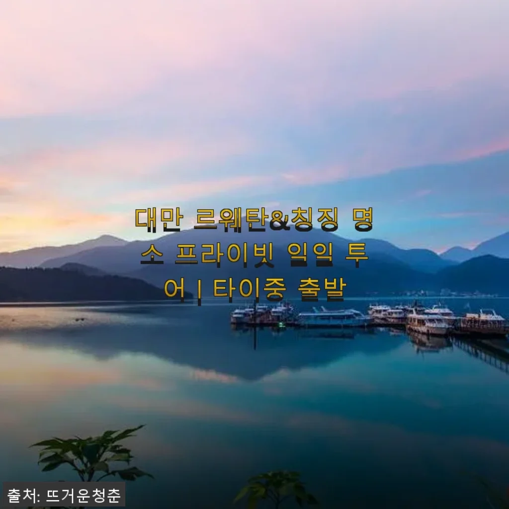 대만 르웨탄&칭징 명소 프라이빗 일일 투어 사용후기