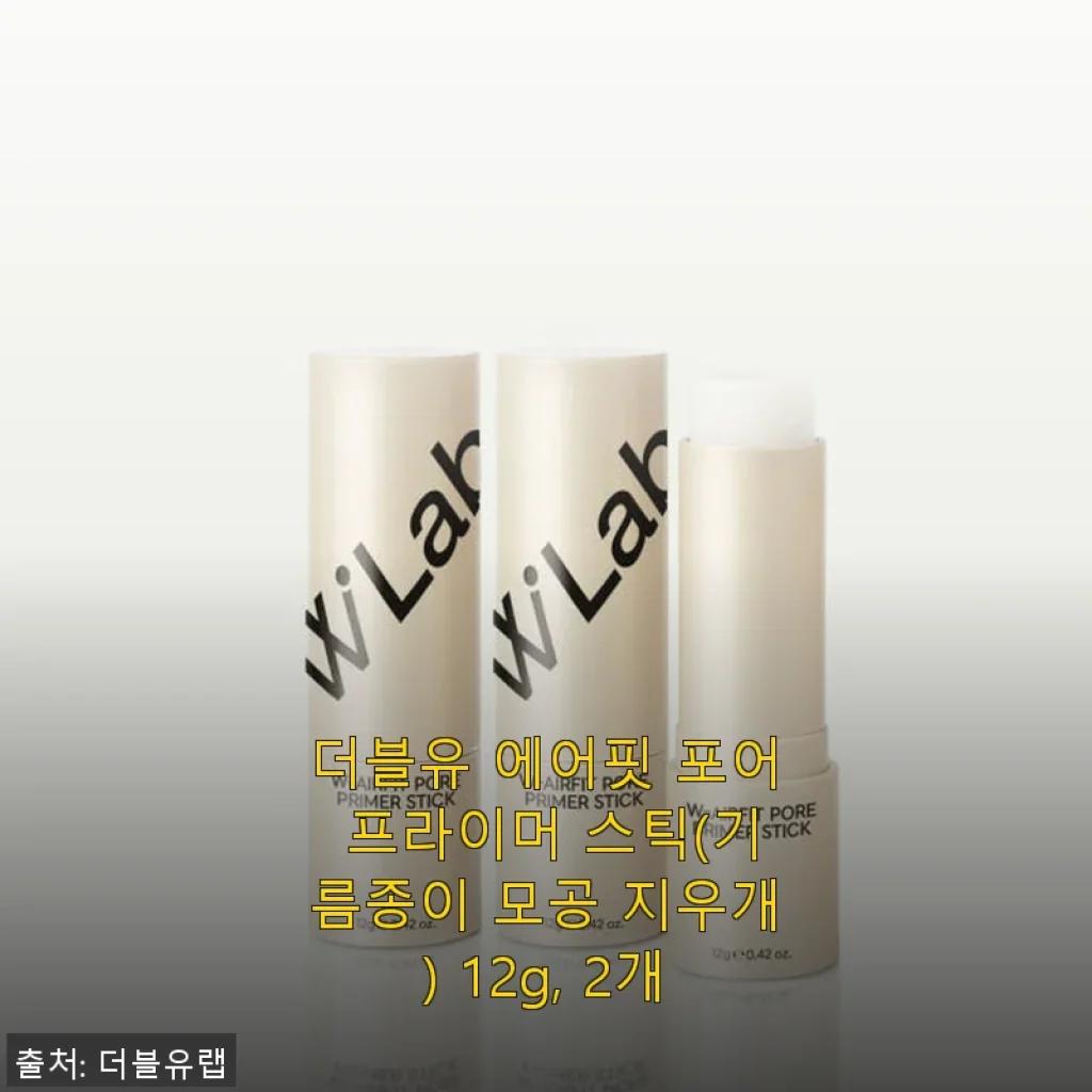 더블유 에어핏 포어 프라이머 스틱 사용후기 - 기름종이 대신 간편한 모공 커버 비법