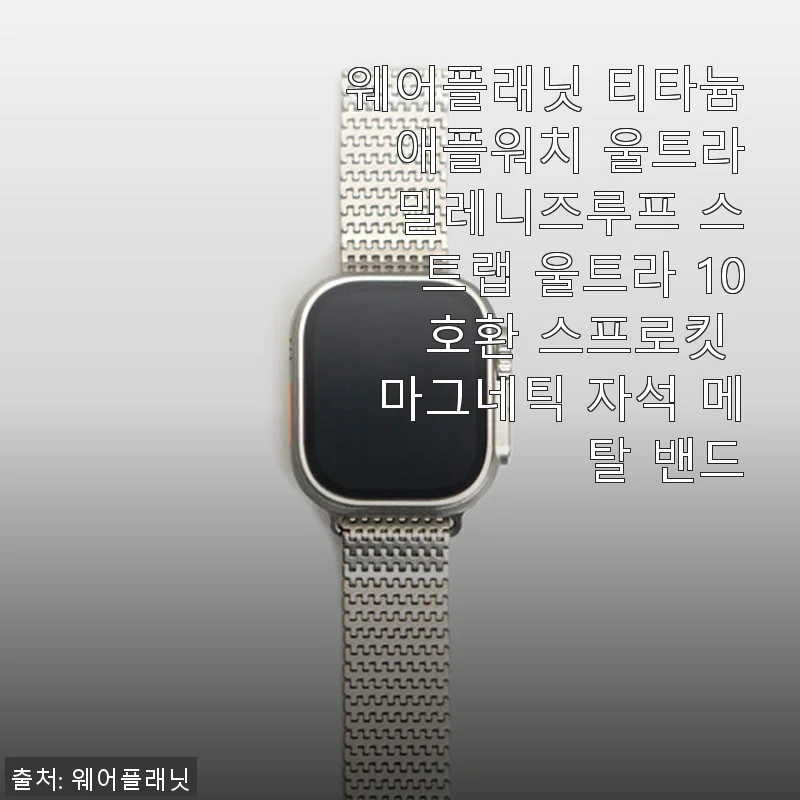 웨어플래닛 티타늄 애플워치 울트라 밀레니즈루프 스트랩 사용후기