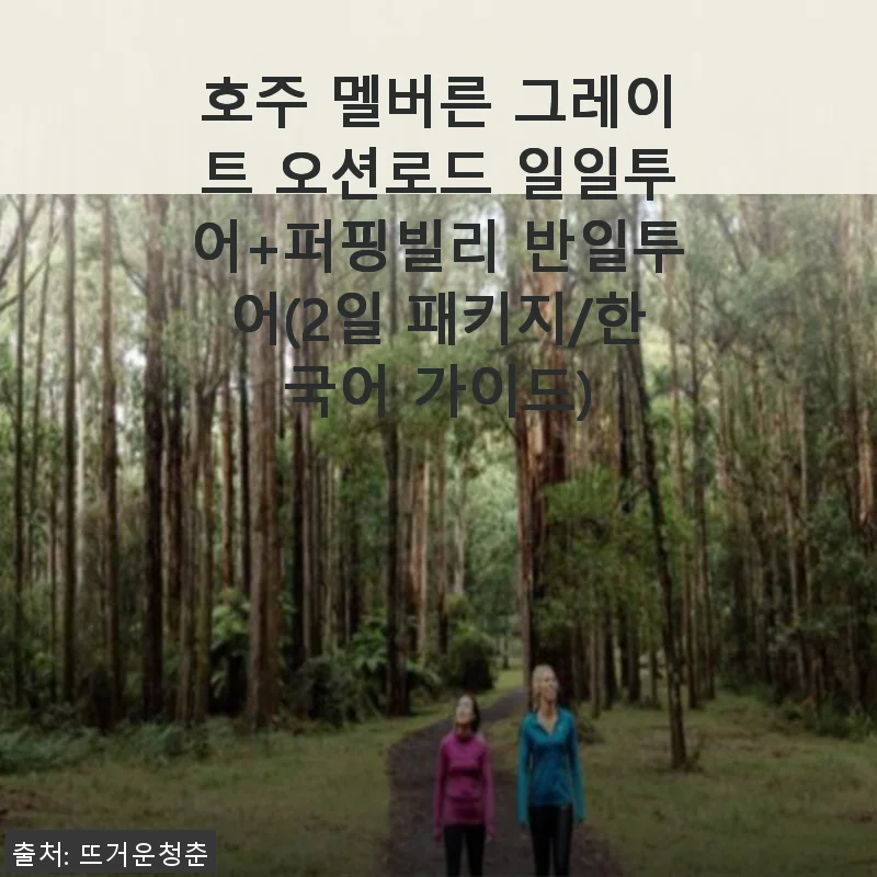 호주 멜버른 그레이트 오션로드 일일투어+퍼핑빌리 반일투어(2일 패키지) 사용후기