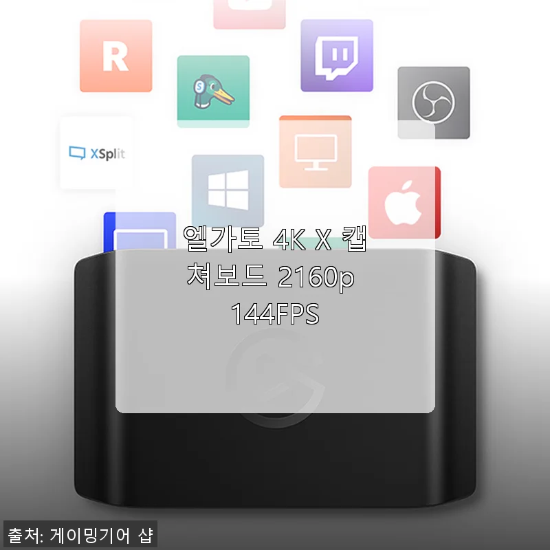 엘가토 4K X 캡쳐보드 2160p 144FPS 사용후기: 게임 방송 품질을 한 단계 올려준 경험
