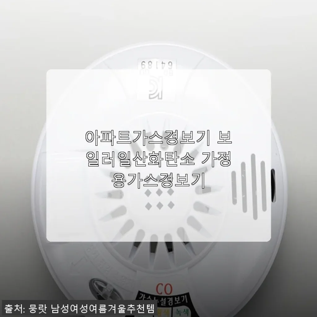 아파트가스경보기 보일러일산화탄소 가정용가스경기기를 직접 사용해보니