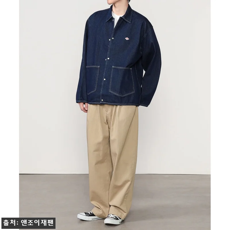 단톤 코튼 데님 커버 올 재킷 남성 관련 이미지 6