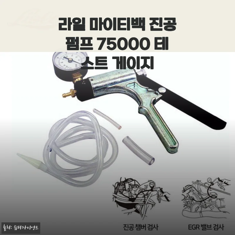 라일 마이티백 진공펌프 75000 테스트 게이지 사용후기