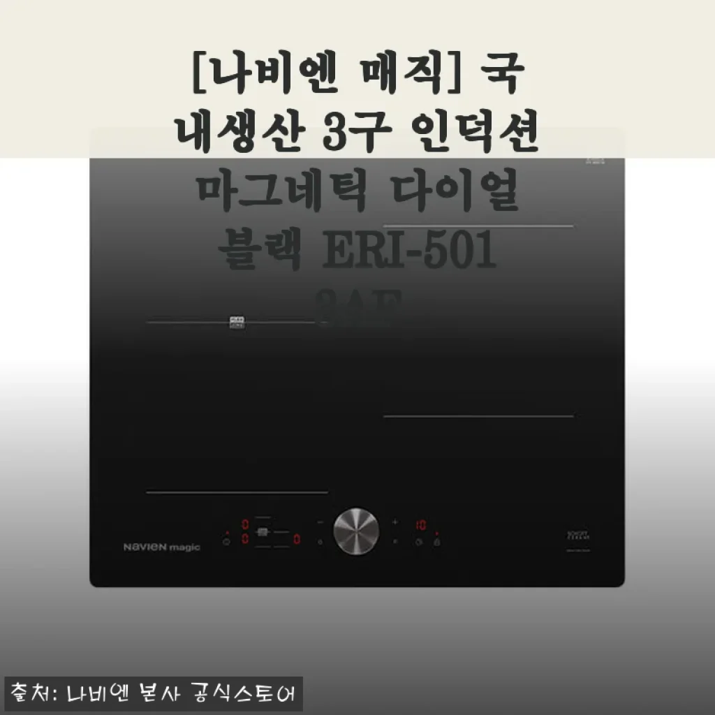 나비엔 매직 3구 인덕션 마그네틱 다이얼 블랙 ERI-5013AF 사용후기