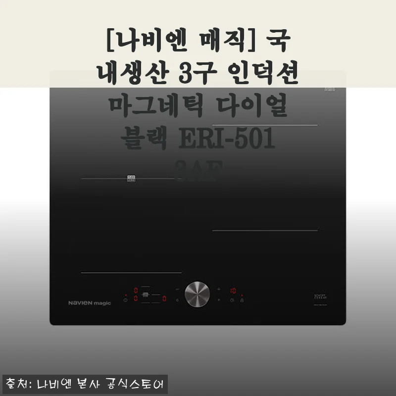 나비엔 매직 3구 인덕션 마그네틱 다이얼 블랙 ERI-5013AF 사용후기