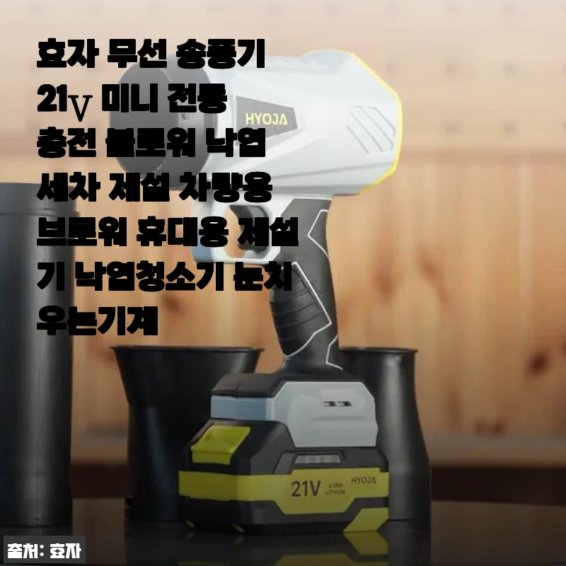 효자 무선 송풍기 21V 미니 전동 충전 블로워 사용후기