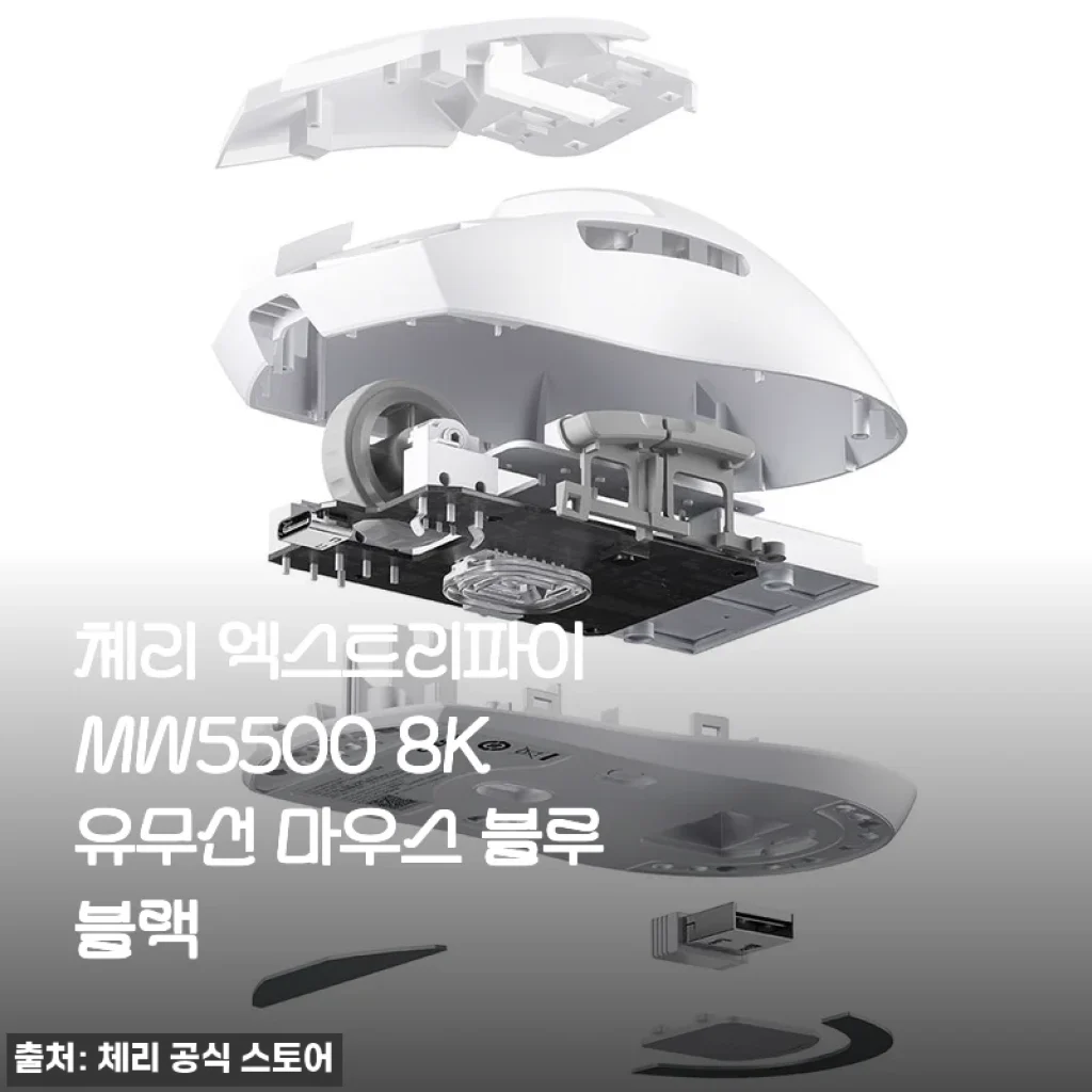 체리 엑스트리파이 MW5500 8K 유무선 마우스 블루블랙 사용후기