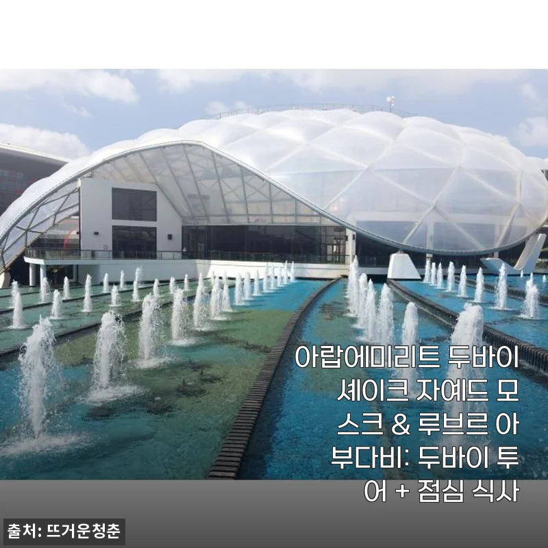 아랍에미리트 두바이 셰이크 자예드 모스크 & 루브르 아부다비 투어 후기