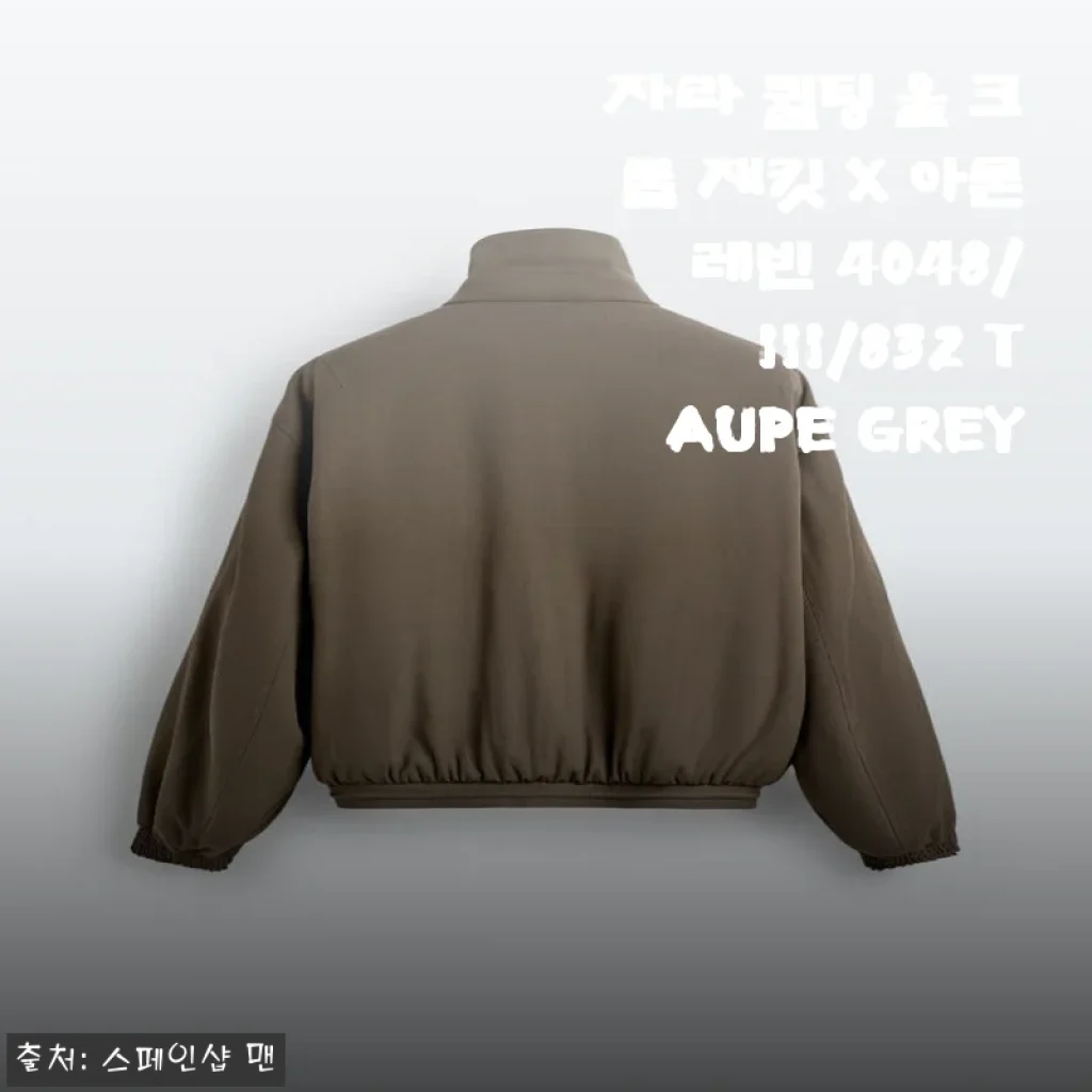 자라 퀼팅 울 크롭 재킷 X 아론 레빈 TAUPE GREY 사용후기