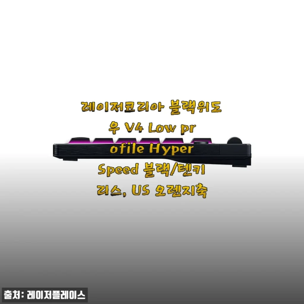 레이저코리아 블랙위도우 V4 Low profile HyperSpeed 사용후기: 세련된 디자인과 뛰어난 타건감