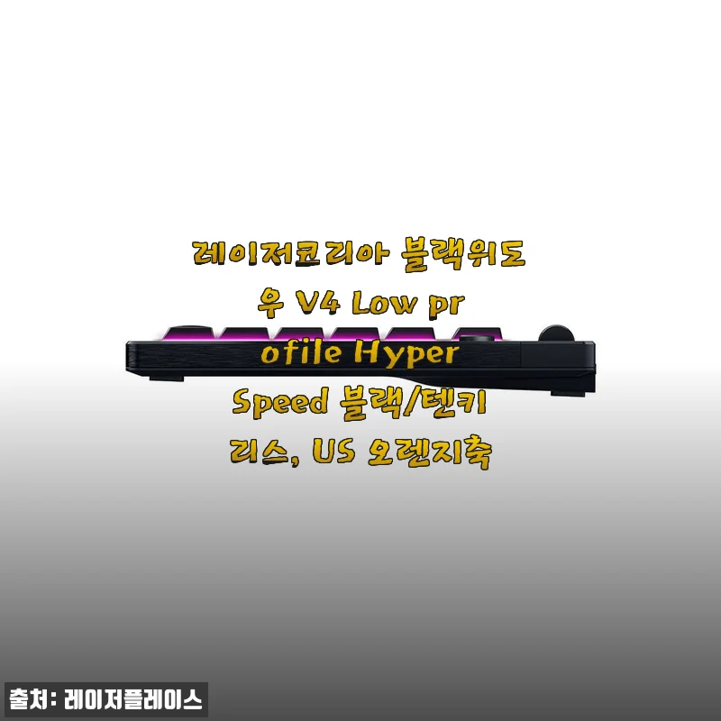레이저코리아 블랙위도우 V4 Low profile HyperSpeed 사용후기: 세련된 디자인과 뛰어난 타건감