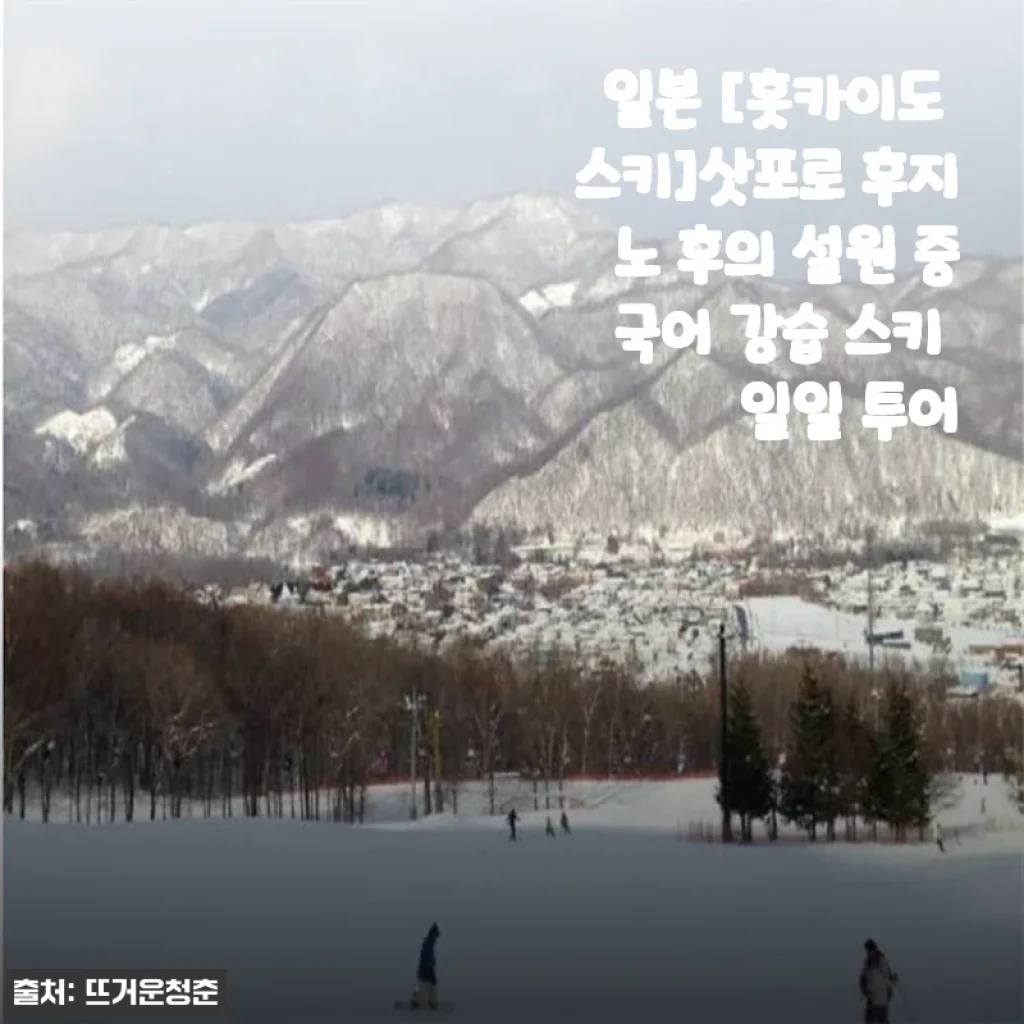 일본 홋카이도 삿포로 후지노 후 스키 일일 투어 체험 후기