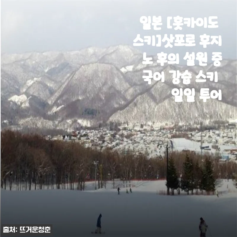 일본 홋카이도 삿포로 후지노 후 스키 일일 투어 체험 후기