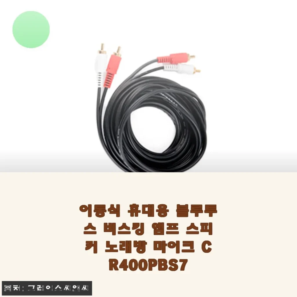 이동식 휴대용 블루투스 버스킹 앰프 스피커 노래방 마이크 CR400PBS7 사용후기