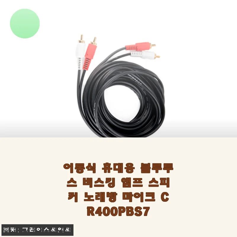 이동식 휴대용 블루투스 버스킹 앰프 스피커 노래방 마이크 CR400PBS7 사용후기