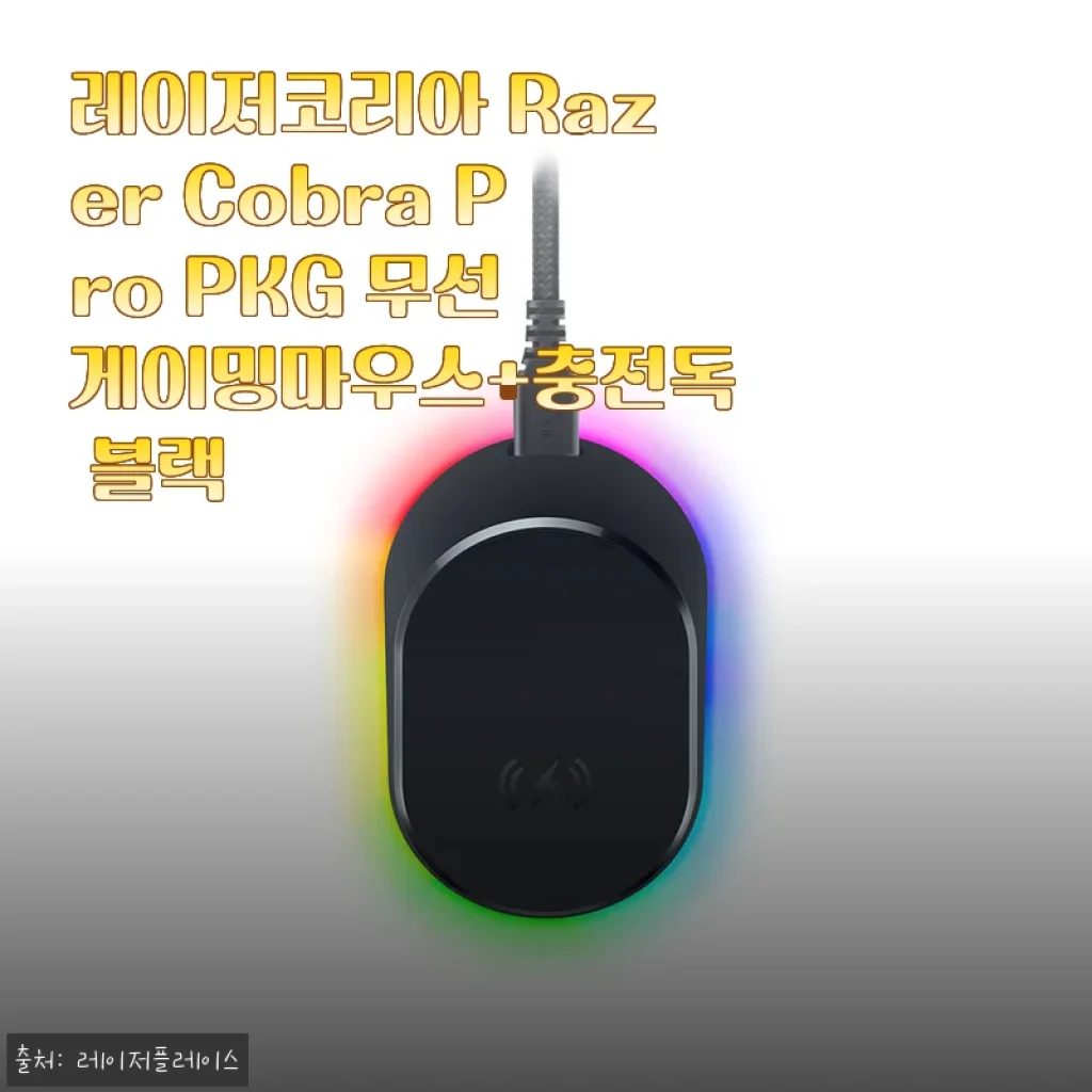 레이저코리아 Razer Cobra Pro PKG 무선 게이밍마우스+충전독 블랙 사용후기