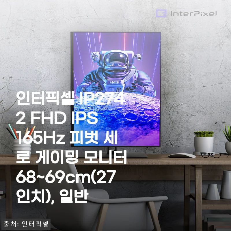 인터픽셀 IP2742 FHD IPS 165Hz 피벗 세로 게이밍 모니터 27인치 사용후기