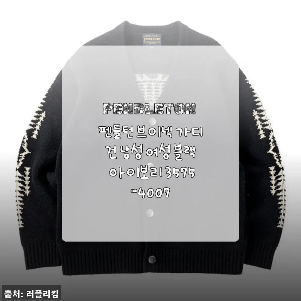 펜들턴 브이넥 가디건 블랙 후기: 남녀공용으로 두고두고 입기 좋은 클래식 니트