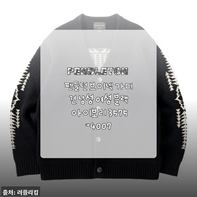 펜들턴 브이넥 가디건 블랙 후기: 남녀공용으로 두고두고 입기 좋은 클래식 니트