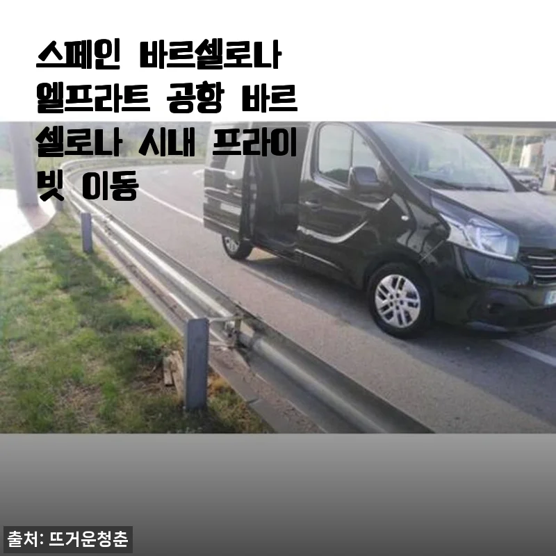 바르셀로나 엘프라트 공항에서 시내까지, 프라이빗 이동 서비스 타보니 이런 매력이