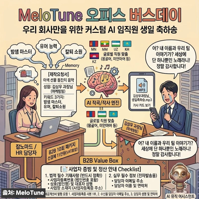 사내 복지용 맞춤 AI 직원 생일 축 관련 이미지 1