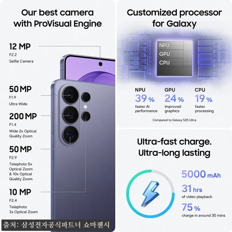 삼성 공식 갤럭시 S26 울트라 1T 관련 이미지 3