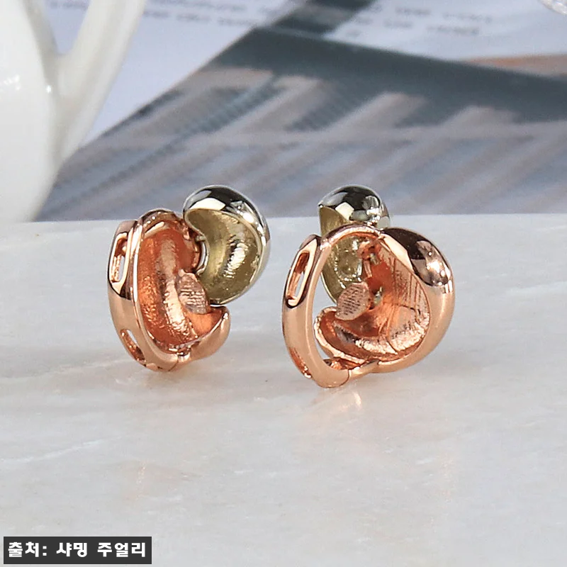 14K 18K 볼륨 가득 투톤 귀걸이 관련 이미지 3