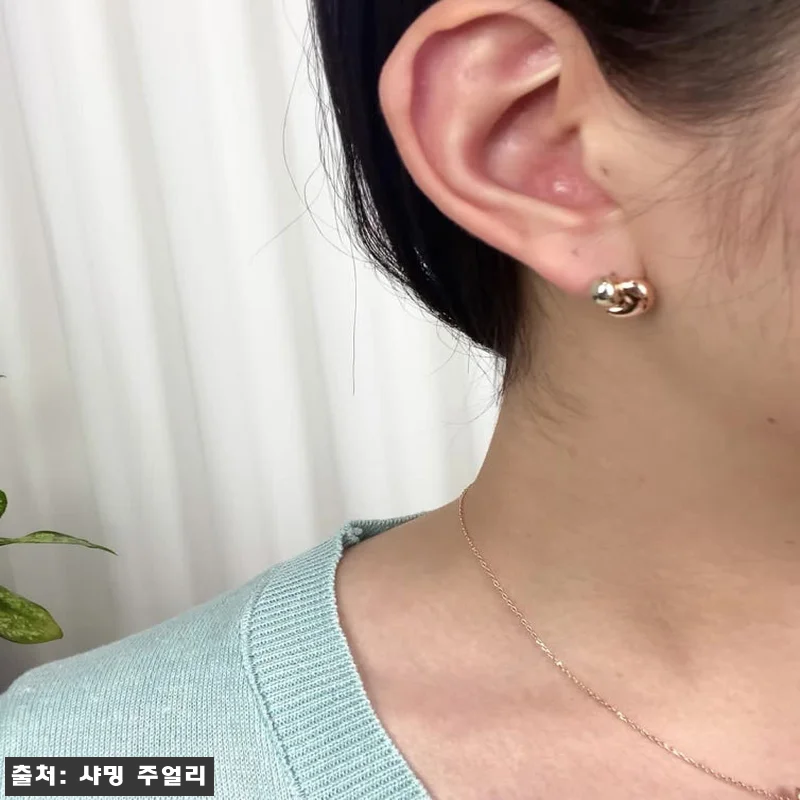 14K 18K 볼륨 가득 투톤 귀걸이 관련 이미지 8