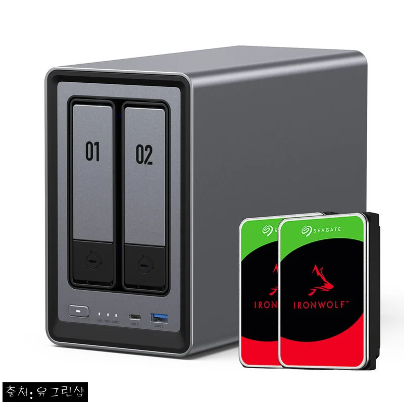 유그린 DXP2800 2베이 NAS + 아이언울프 4TB 2개 구성, 저장장치 한 번에 준비하는 실속 구매 체크