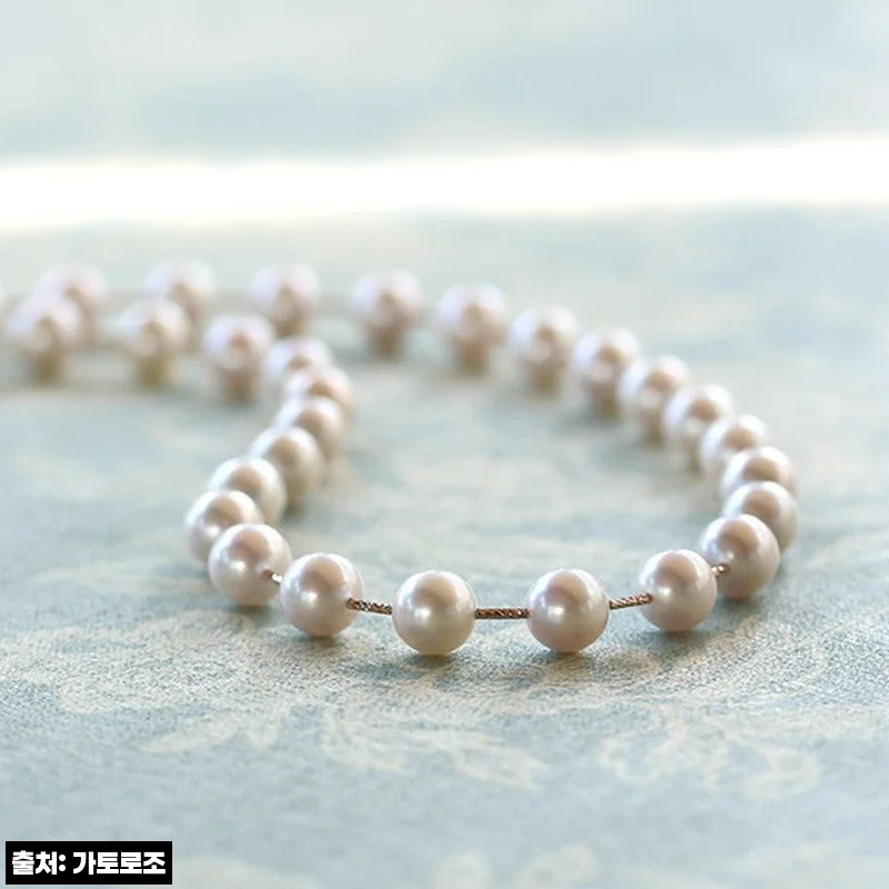 14k 진주목걸이 8~8.5mm 아코야 해수 진주 비드 목걸이, 우아한 한 끗을 더하는 이슈템