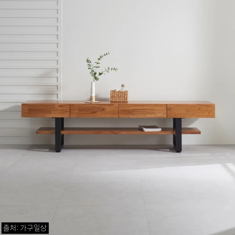 웨스트포트 참죽 북유럽 원목거실장 2100mm 월넛, 거실 분위기 바꾸기 좋은 이슈템