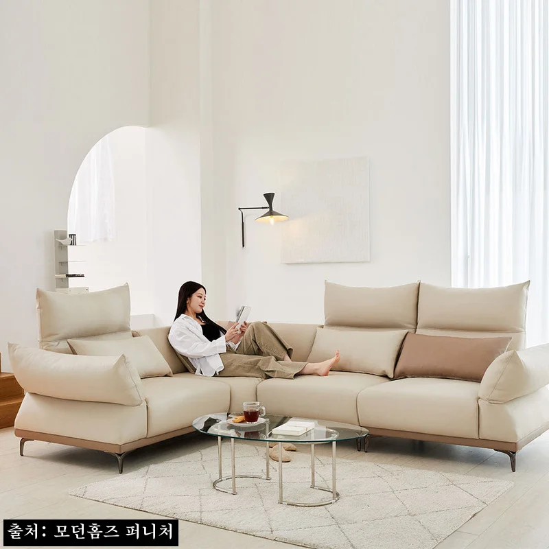 모던홈즈 멜로우 천연가죽 4인용 코너형 가죽소파, 할인 중이라 더 꼼꼼히 본 구매 전 체크 후기