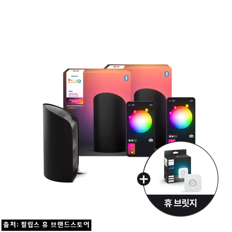 필립스 휴 플레이 월 워셔 2팩 블랙, 게임룸 분위기 바꾸는 이슈템 찐후기